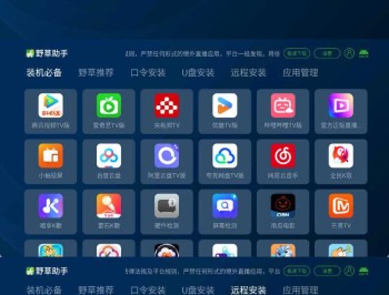 【APP下载】安卓TV电视应用工具 野草助手 v2.4.2