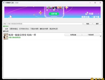 【APP下载】抖音解析下载工具v1.0.0单文件版