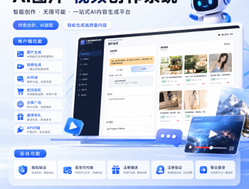 【源码下载】一站式AI图片视频创作系统