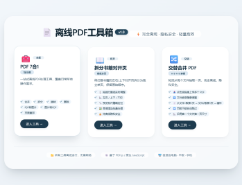 【源码下载】离线PDF工具箱包含三款核心工具