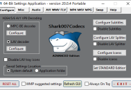 【软件展示】Shark007 Codecs(多媒体编解码器套件) v20.1.9 便携版